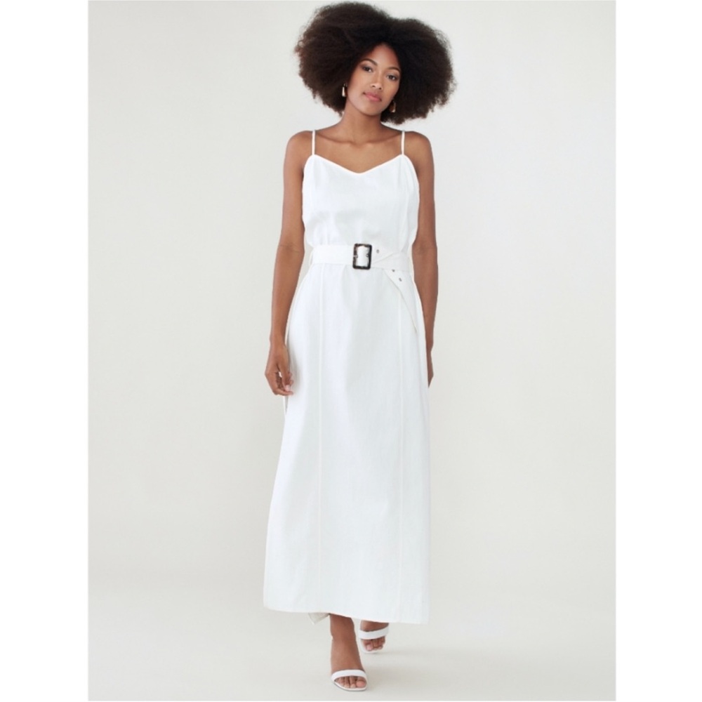 off-white maxi dress
